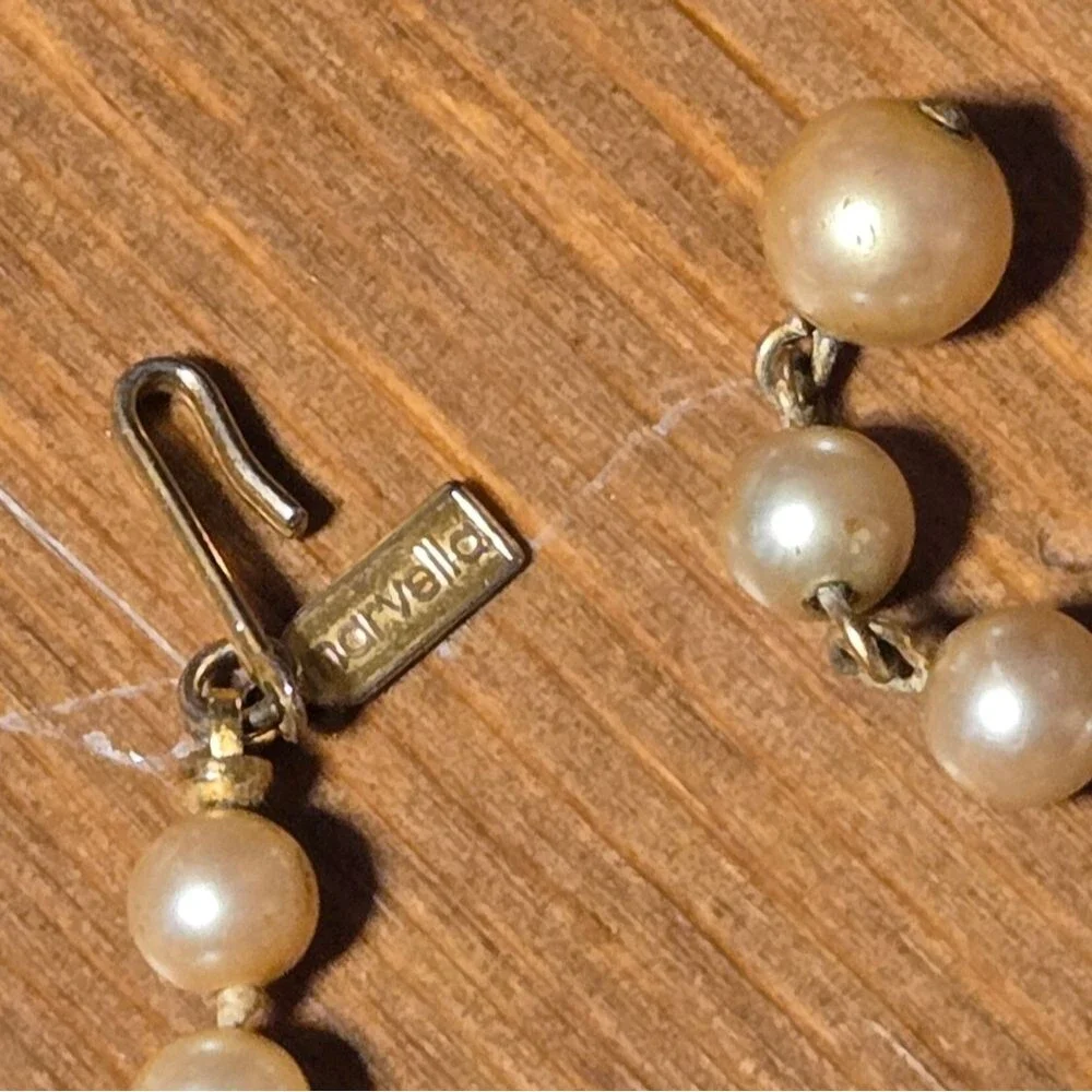 Vintage Marvella Faux Pearl Necklace, Adjustable 16